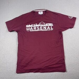 Arsenal Graphic T-Shirt Men L Maroon London Skyline Official Football Soccer